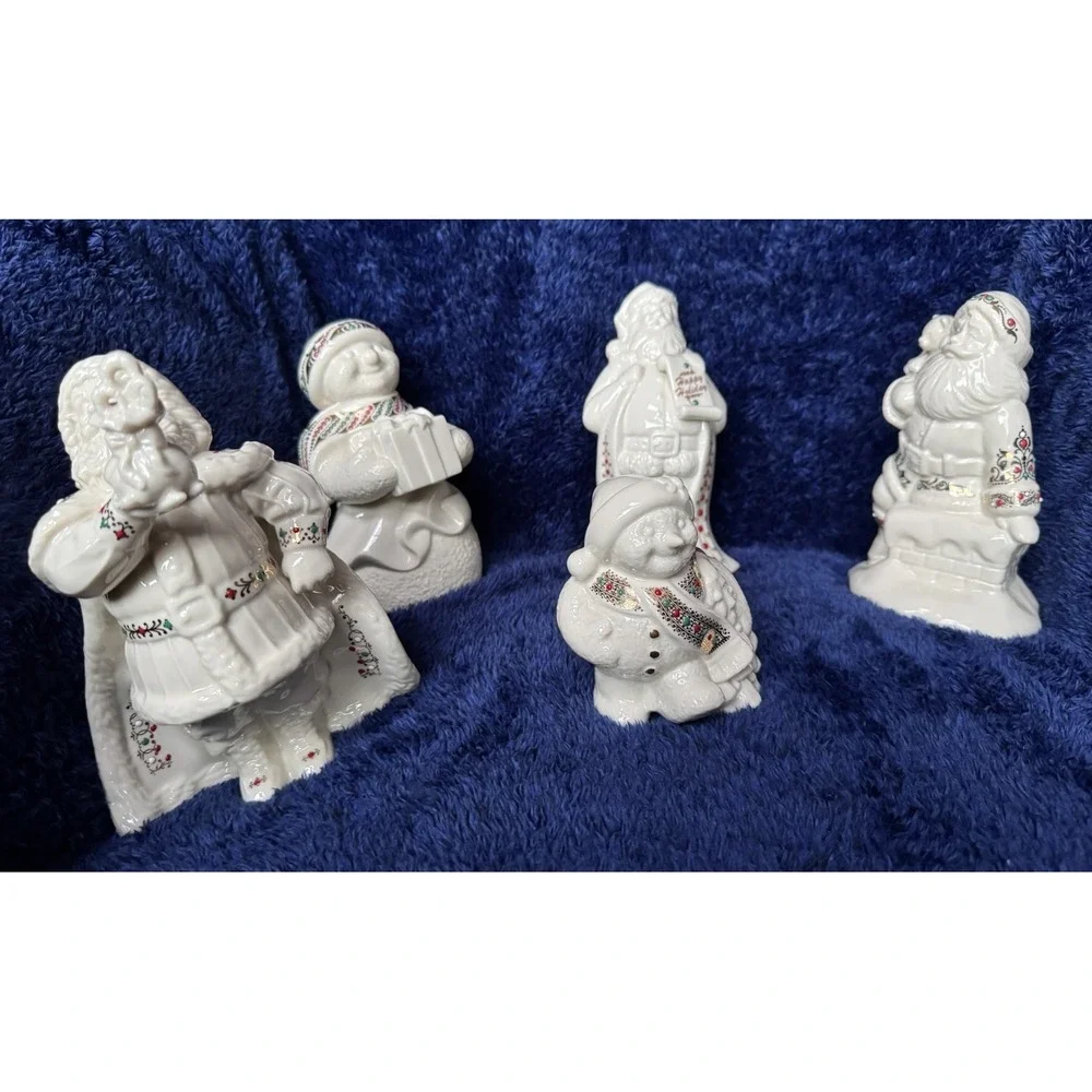Lenox China Jewels Santa‎ on Chimney Figurine 7